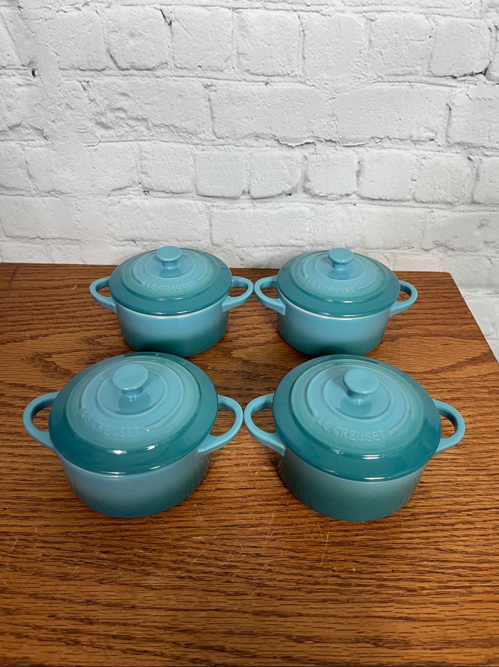 NWOT Le Creuset Mini Cocottes Set *retired*  Carribean Blue Set of 4